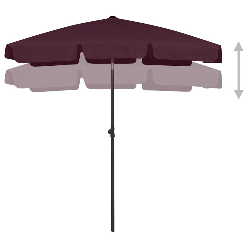 Load image into Gallery viewer, Vidaxl strandparasol 180x120 cm bordeauxrood
