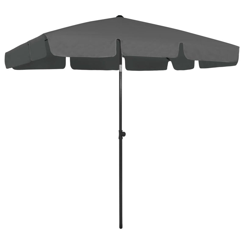 Load image into Gallery viewer, Vidaxl strandparasol 200x125 cm antracietkleurig
