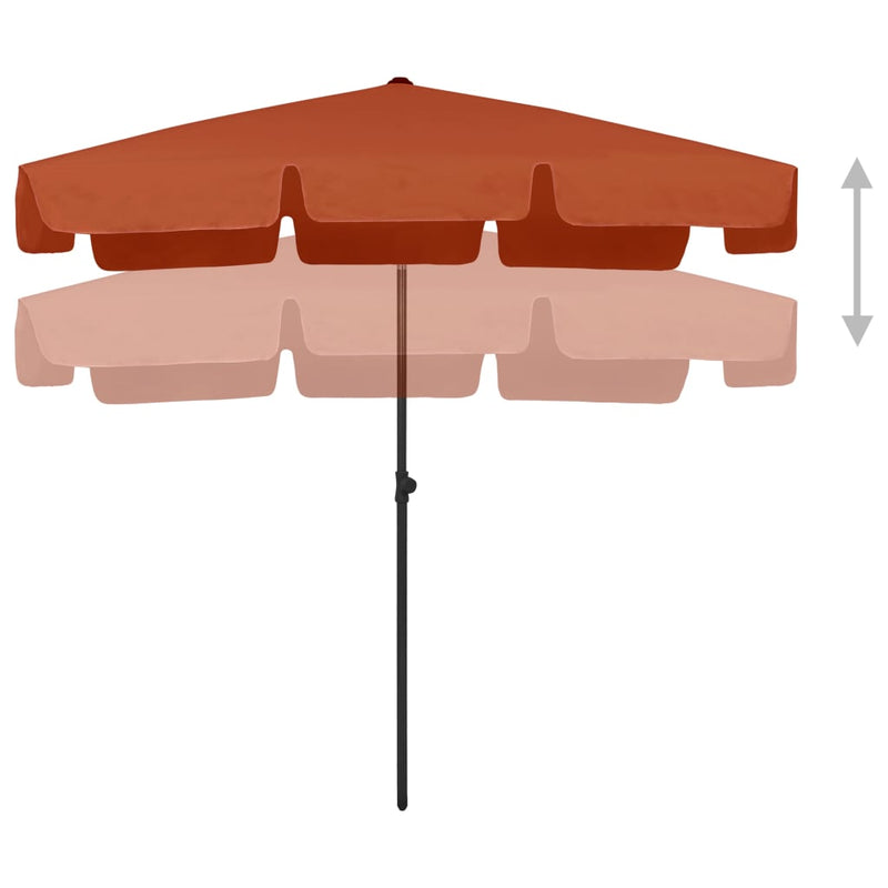 Load image into Gallery viewer, Vidaxl strandparasol 200x125 cm terracottakleurig
