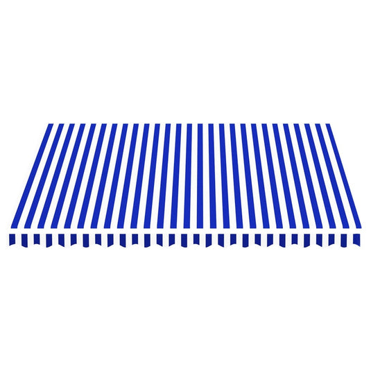 Vidaxl vervangingsdoek voor luifel 4x3,5 m blauw en wit