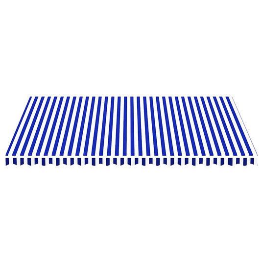 Vidaxl vervangingsdoek voor luifel 5x3,5 m blauw en wit