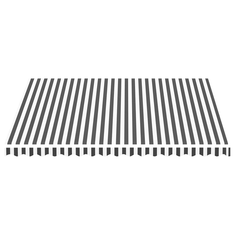 Load image into Gallery viewer, Vidaxl vervangingsdoek voor luifel 4x3,5 m antracietkleurig en wit
