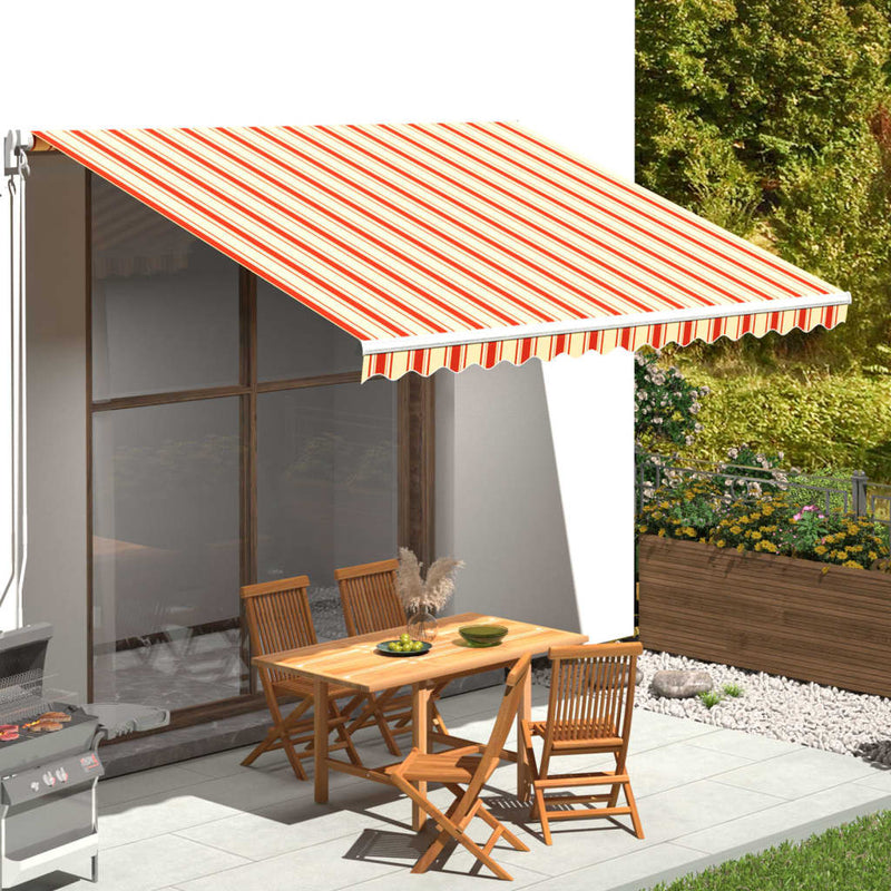 Load image into Gallery viewer, Vidaxl vervangingsdoek voor luifel 4x3,5 m geel en oranje
