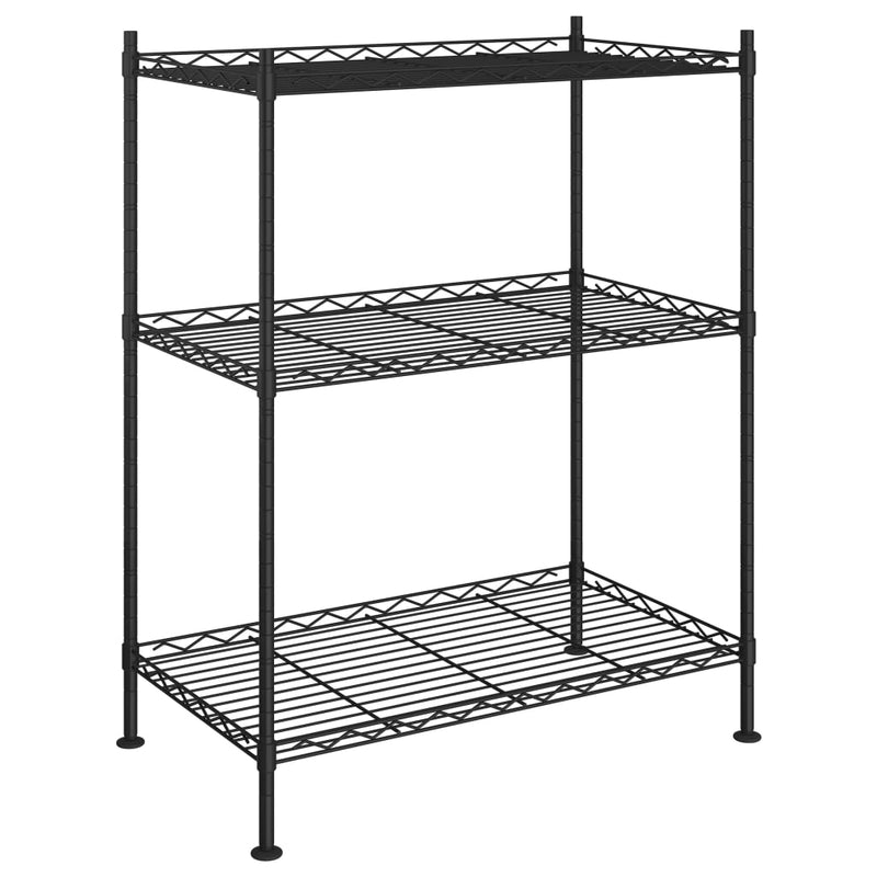 Afbeelding laden in galerijviewer, Vidaxl opbergrek 3-laags 150 kg 60x35x76 cm zwart
