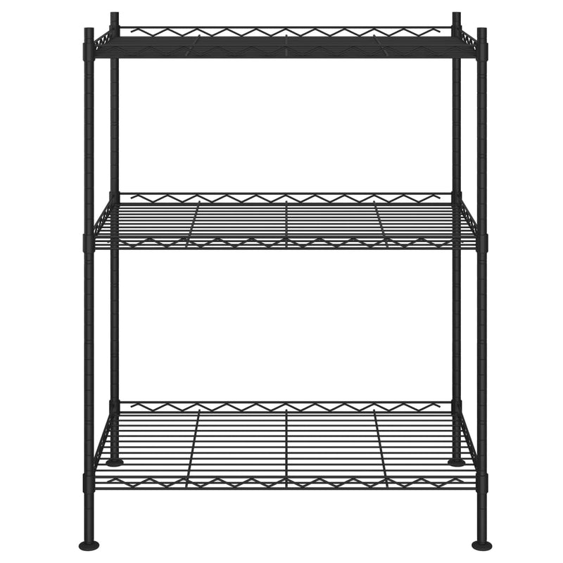 Afbeelding laden in galerijviewer, Vidaxl opbergrek 3-laags 150 kg 60x35x76 cm zwart
