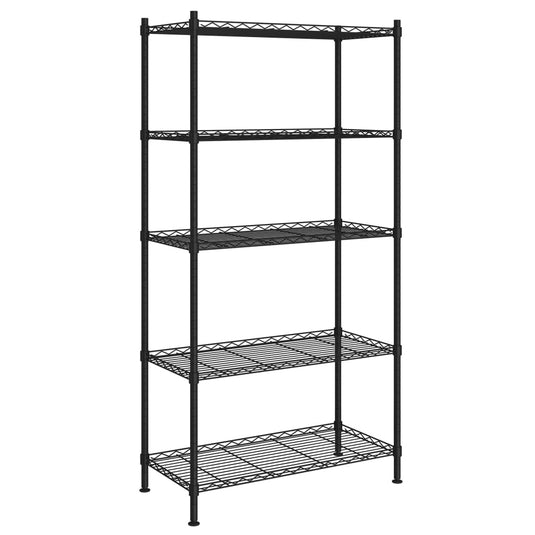 Vidaxl opbergrek 5-laags 250 kg 90x35x180 cm zwart