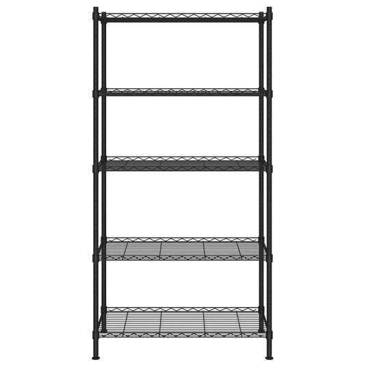 VidaXL Opbergrek 5-laags 250 kg 90x35x180 cm zwart