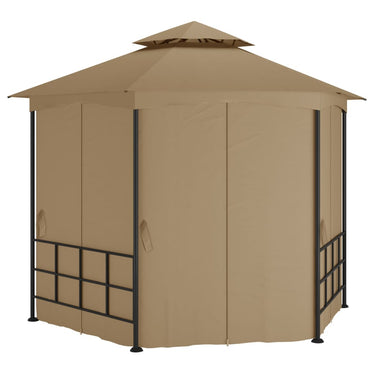 Vidaxl prieel met zijwanden 3,1x2,7 m taupe