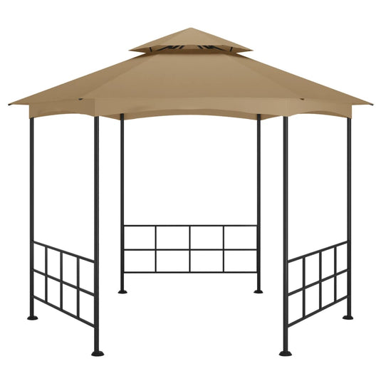 Vidaxl prieel met zijwanden 3,1x2,7 m taupe
