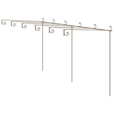 Vidaxl tuinpergola 6x3x2,5 m ijzer antiekbruin