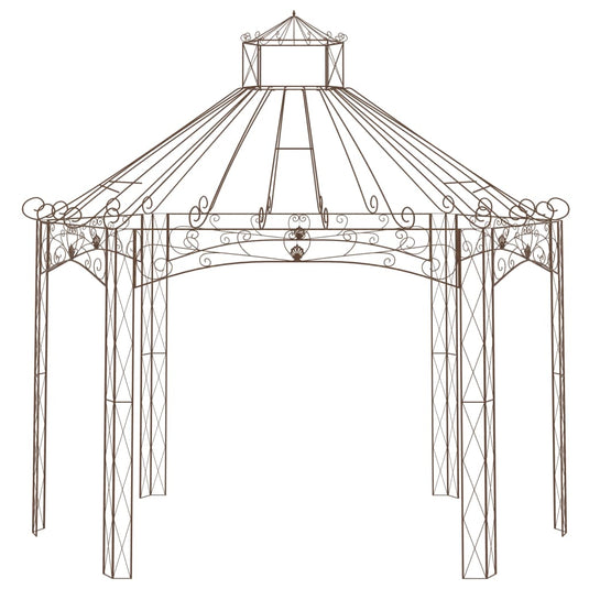 VidaXL Tuinpaviljoen 400x258x378 cm ijzer antiekbruin