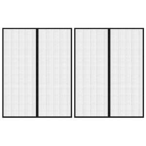 Vidaxl insectendeurgordijnen 2 st magnetisch 230x160 cm zwart