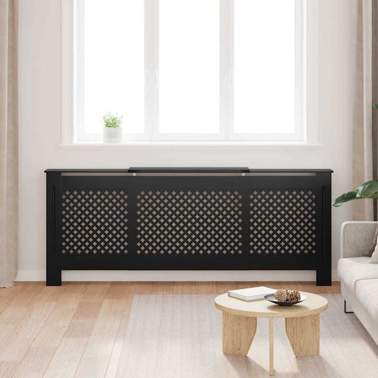 Vidaxl radiatorombouw 205 cm mdf zwart