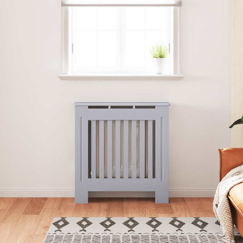 Load image into Gallery viewer, Vidaxl radiatorombouw 78 cm mdf grijs
