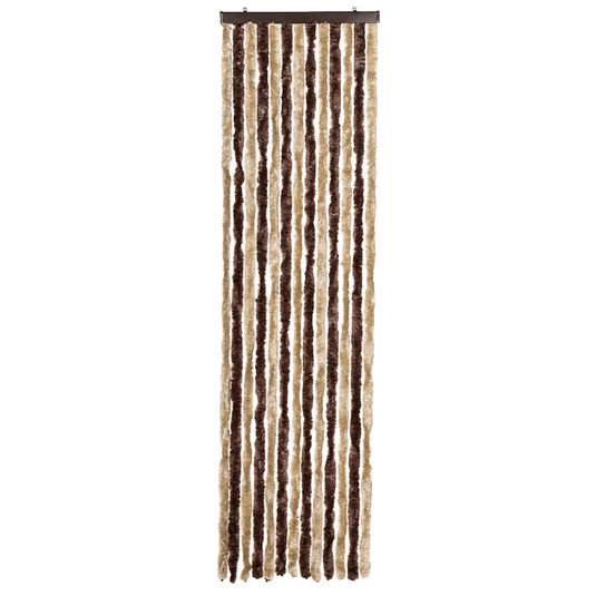 Vidaxl vliegengordijn 56x200 cm chenille beige en lichtbruin