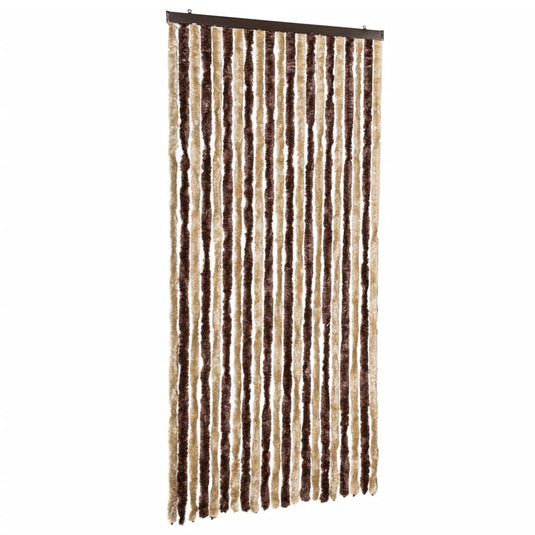 Vidaxl vliegengordijn 90x200 cm chenille beige en lichtbruin