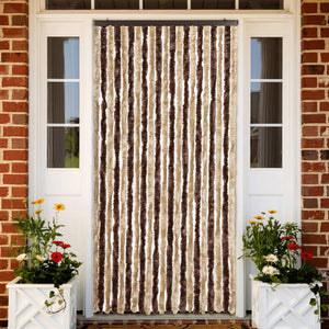 Vidaxl vliegengordijn 90x200 cm chenille beige en lichtbruin