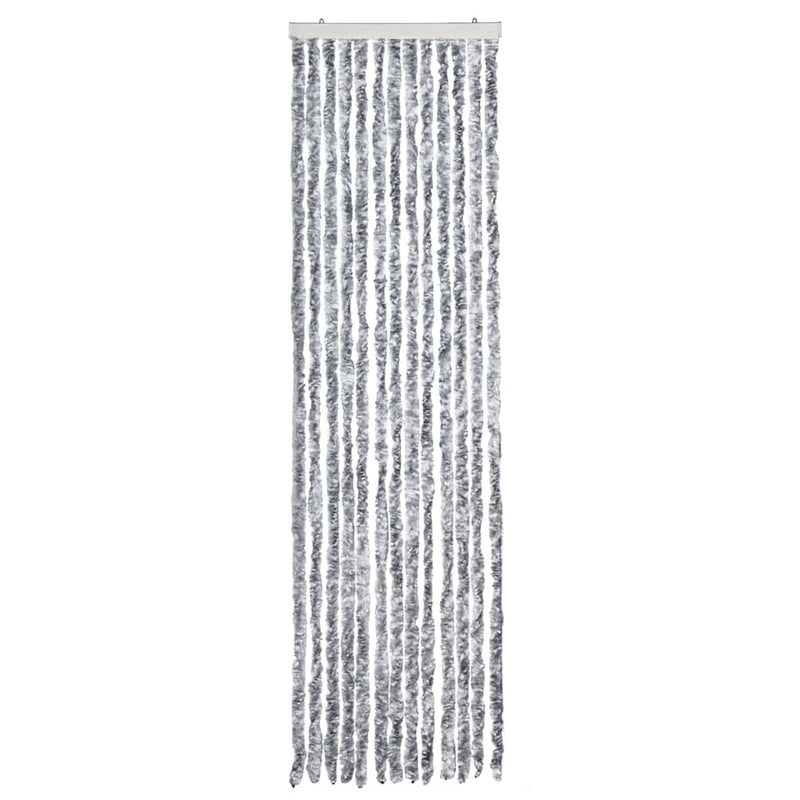 Load image into Gallery viewer, Vidaxl vliegengordijn 56x200 cm chenille wit en grijs
