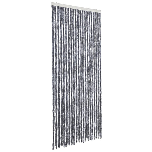 Vidaxl vliegengordijn 90x200 cm chenille zilverkleurig