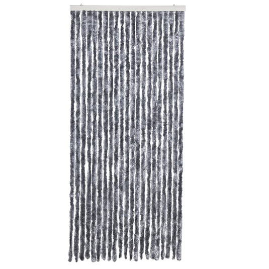 Vidaxl vliegengordijn 90x200 cm chenille zilverkleurig