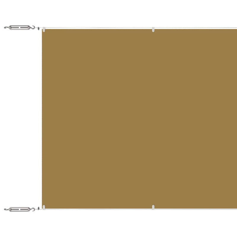 Chargez l'image dans la visionneuse de la galerie, Vidaxl luifel verticaal 140x600 cm oxford stof beige
