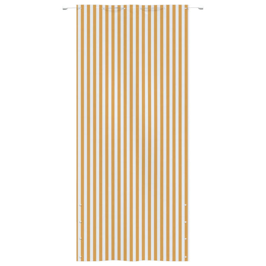 VidaXL Balkonscherm 120x240 cm oxford stof geel en wit