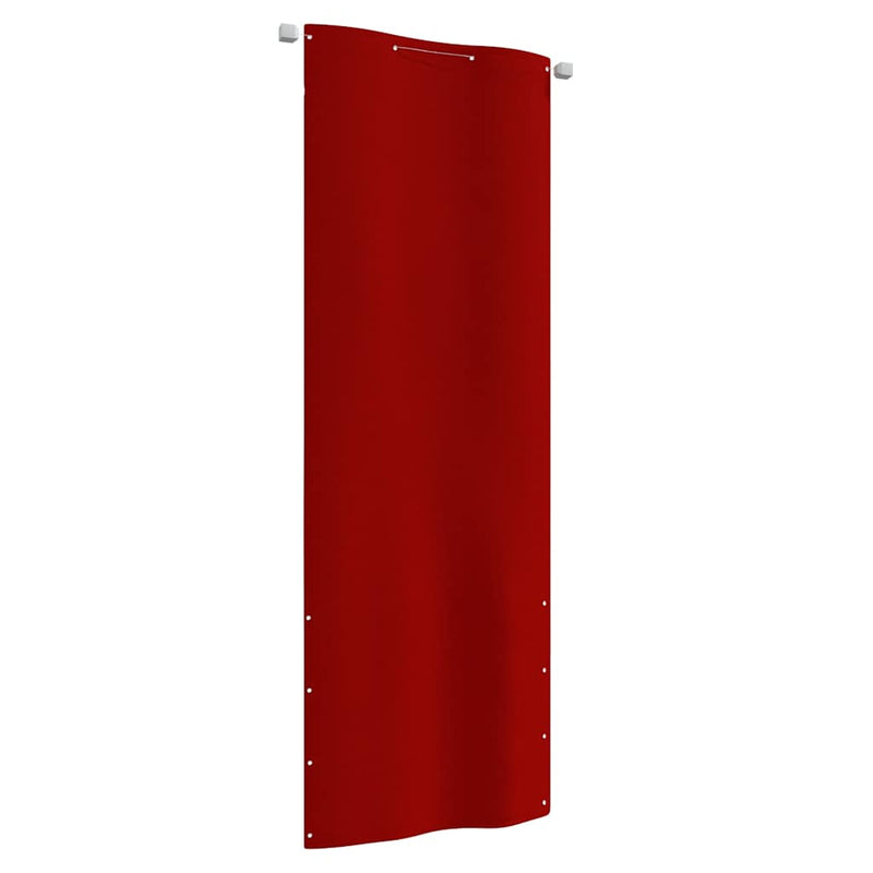 Afbeelding laden in galerijviewer, Vidaxl balkonscherm 80x240 cm oxford stof rood
