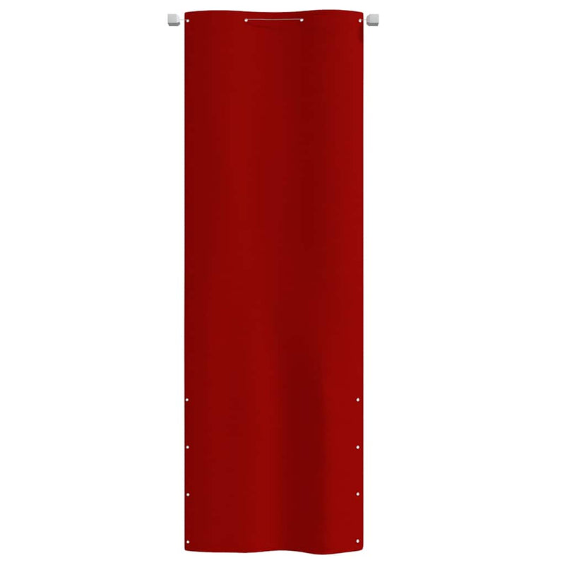 Afbeelding laden in galerijviewer, Vidaxl balkonscherm 80x240 cm oxford stof rood
