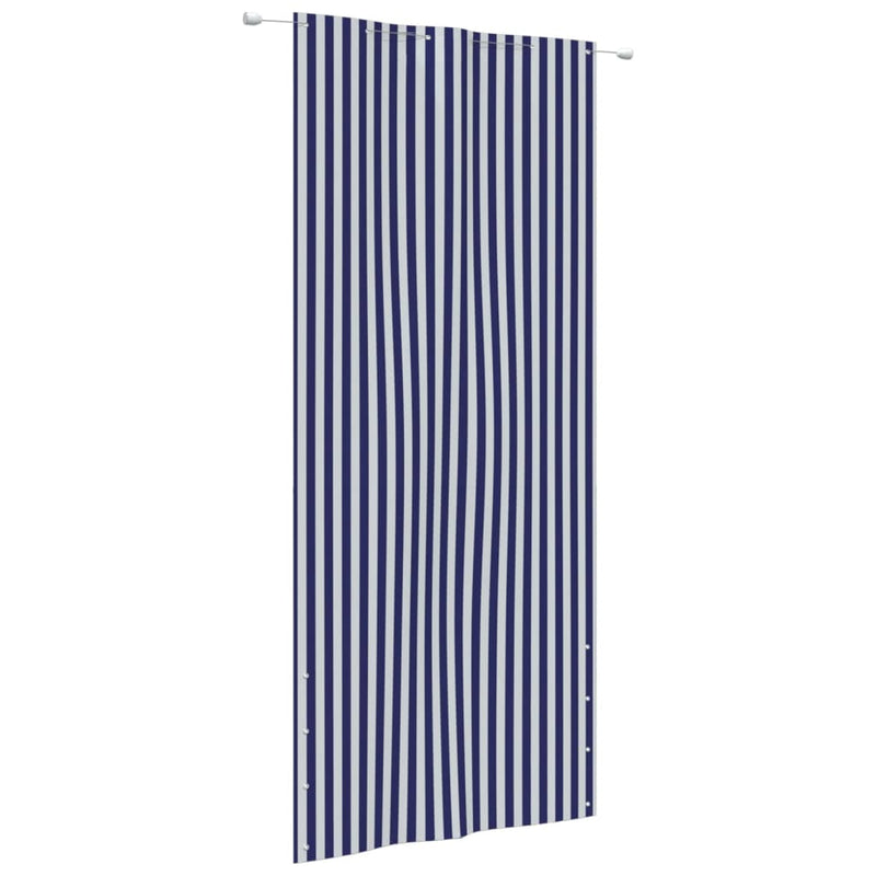 Load image into Gallery viewer, Vidaxl balkonscherm 120x240 cm oxford stof blauw en wit
