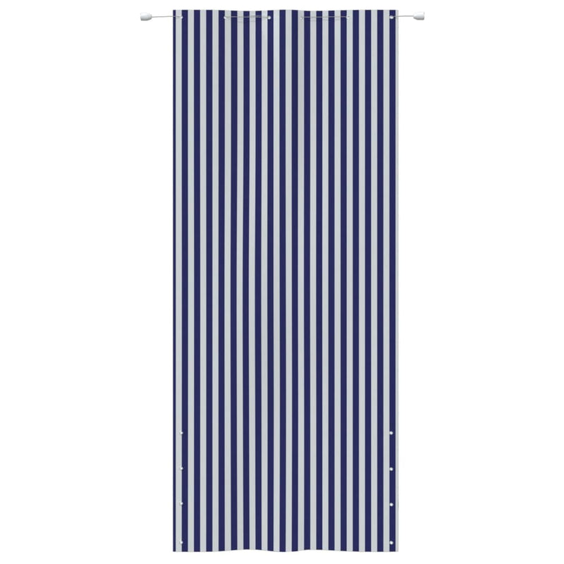 Load image into Gallery viewer, Vidaxl balkonscherm 120x240 cm oxford stof blauw en wit
