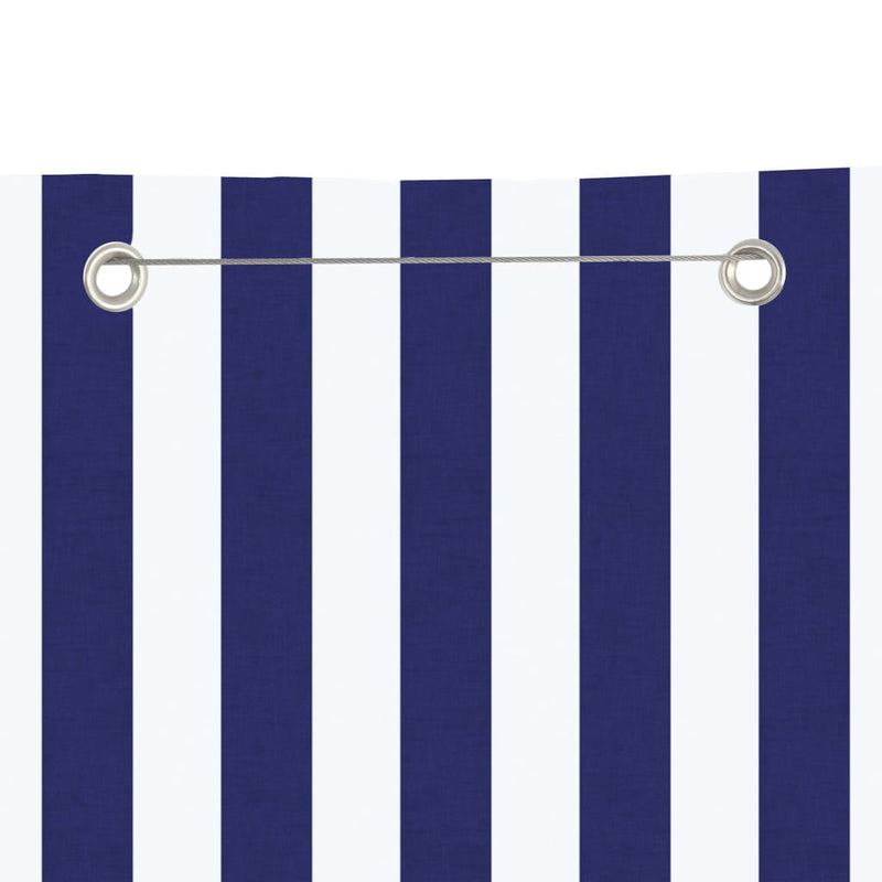 Load image into Gallery viewer, Vidaxl balkonscherm 120x240 cm oxford stof blauw en wit
