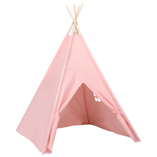 Vidaxl kindertipitent met tas 120x120x150 cm peachskin roze