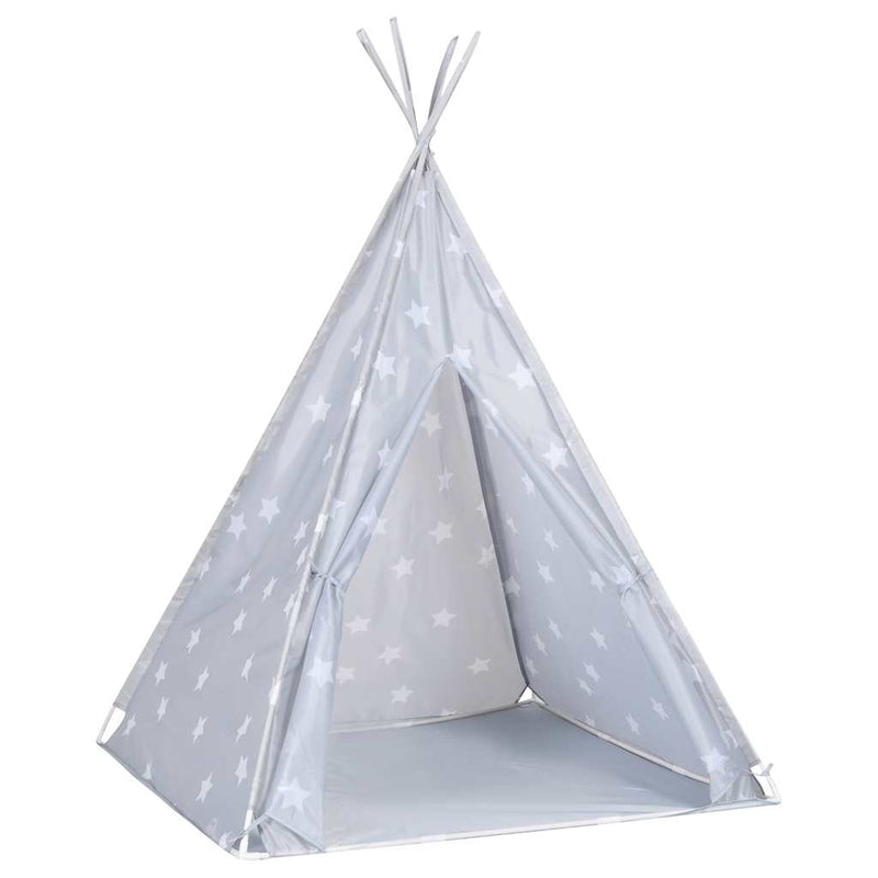 Cargue la imagen en el visor de la galería, Vidaxl kindertipitent met tas 115x115x160 cm polyester grijs
