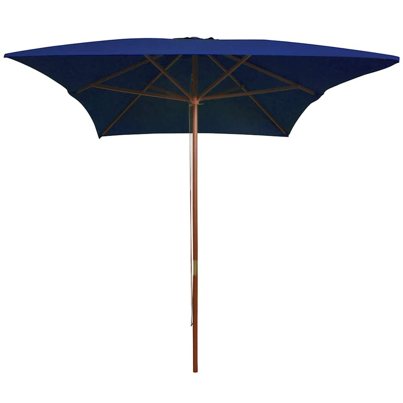 Load image into Gallery viewer, Vidaxl parasol met houten paal 200x300 cm blauw
