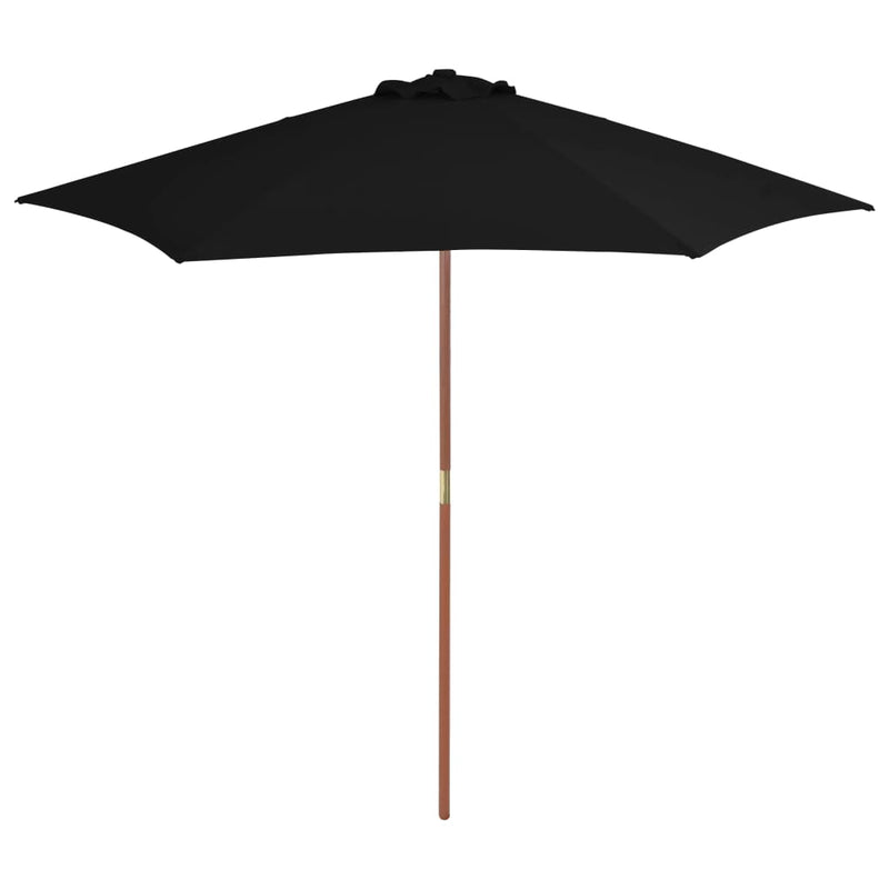 Load image into Gallery viewer, Vidaxl parasol met houten paal 270 cm zwart
