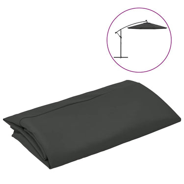 Vidaxl vervangingsdoek voor zweefparasol 350 cm antracietkleurig