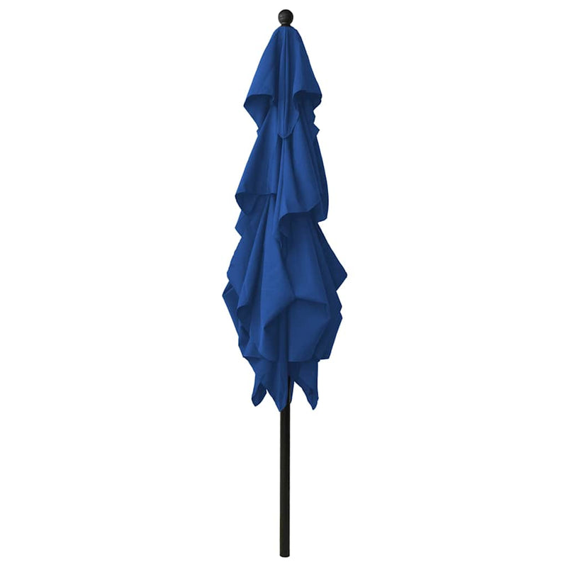 Chargez l'image dans la visionneuse de la galerie, Vidaxl parasol 3-laags met aluminium paal 2,5x2,5 m azuurblauw
