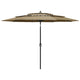 Vidaxl parasol 3-laags met aluminium paal 3 m taupe