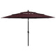 Vidaxl parasol 3-laags met aluminium paal 3,5 m bordeauxrood