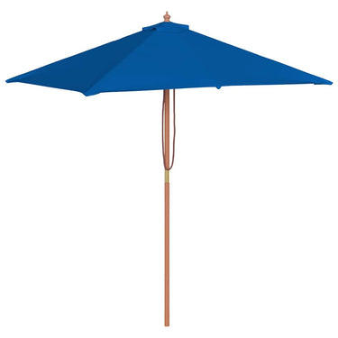 Vidaxl parasol met houten paal 150x200 cm blauw