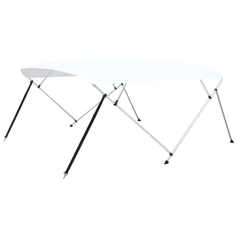 Load image into Gallery viewer, Vidaxl biminitop 4-boogs 243x(230-244)x137 cm wit
