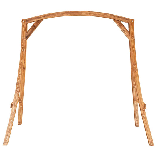 Vidaxl schommelframe massief gebogen hout met teakafwerking