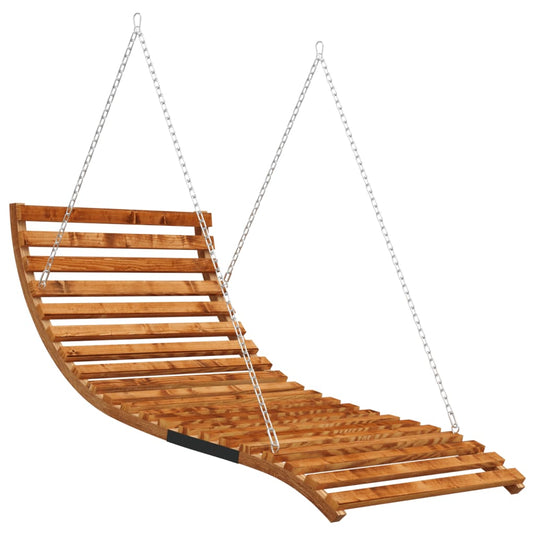 Vidaxl schommelbed 115x147x46 cm gebogen hout met teakafwerking