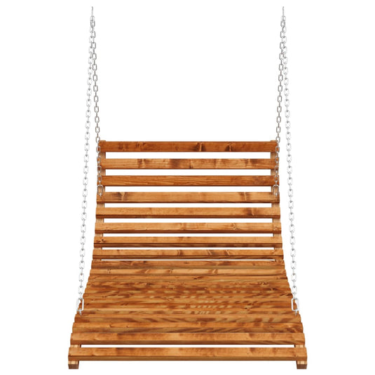 Vidaxl schommelbed 115x147x46 cm gebogen hout met teakafwerking