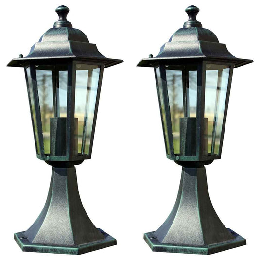 Vidaxl tuinlampen 2 st aluminium donkergroen zwart