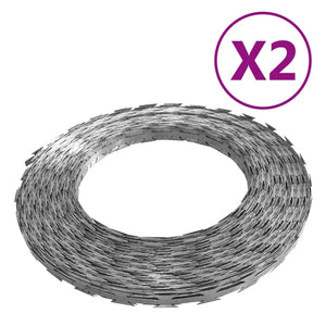 Vidaxl scheermesprikkeldraad 2 st bto-22 100 m staal