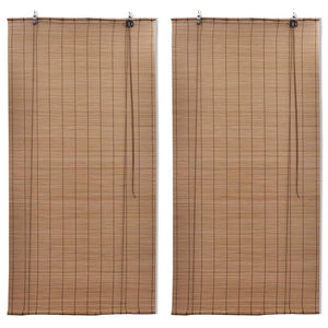 Vidaxl rolgordijnen 2 st 120x220 cm bamboe bruin