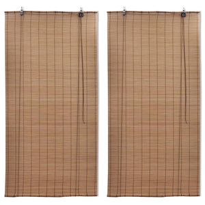 Vidaxl rolgordijnen 2 st 150x220 cm bamboe bruin