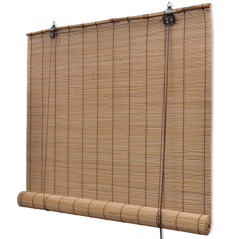 Load image into Gallery viewer, Vidaxl rolgordijnen 2 st 150x220 cm bamboe bruin
