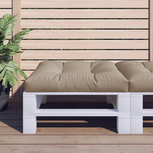 Vidaxl palletkussen 70x70x12 cm stof taupe